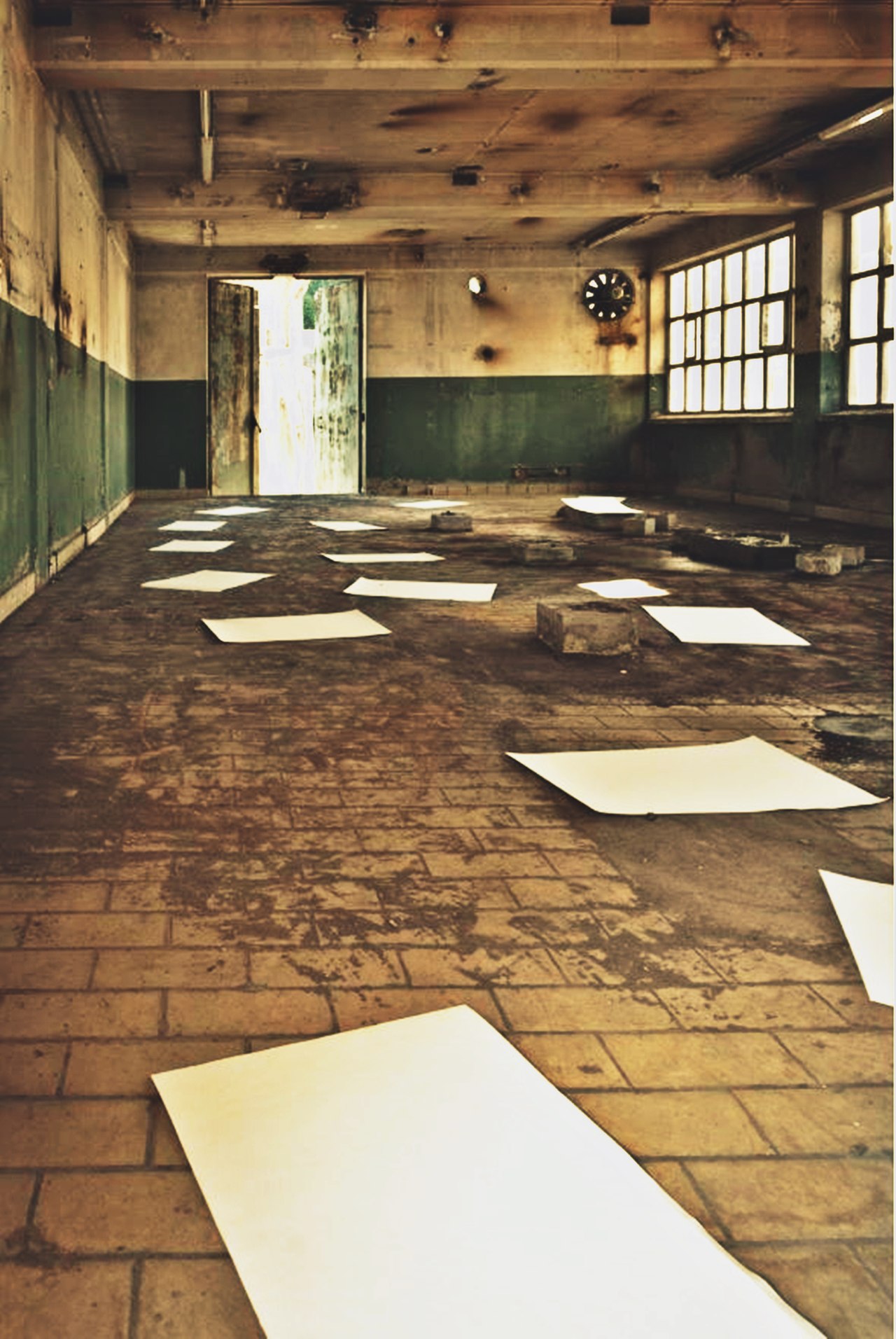 Installation of assembled poor materials — Pedro Meier's 'Zeus Diary' Minotaur Project, staged as a live performance environment at Art Campus Attisholz.