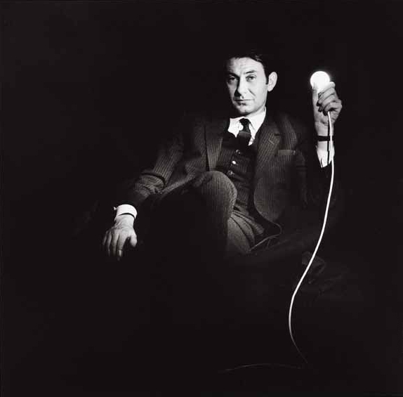 Black-and-white portrait of artist Otto Piene, director of CAVS and co-founder of Group Zero.