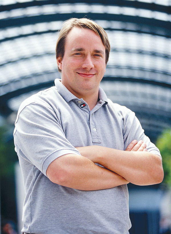 Portrait of Linus Torvalds, creator of the Linux kernel.