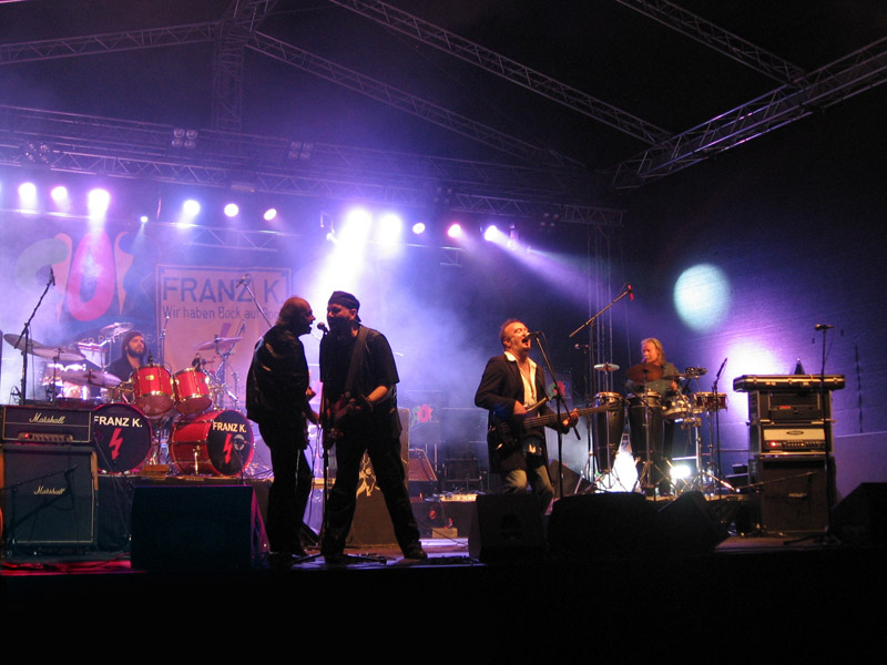The West German rock band Franz K. performing live in Bottrop