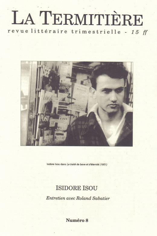 Cover of Isidore Isou's La Termitière, a lettrist work.