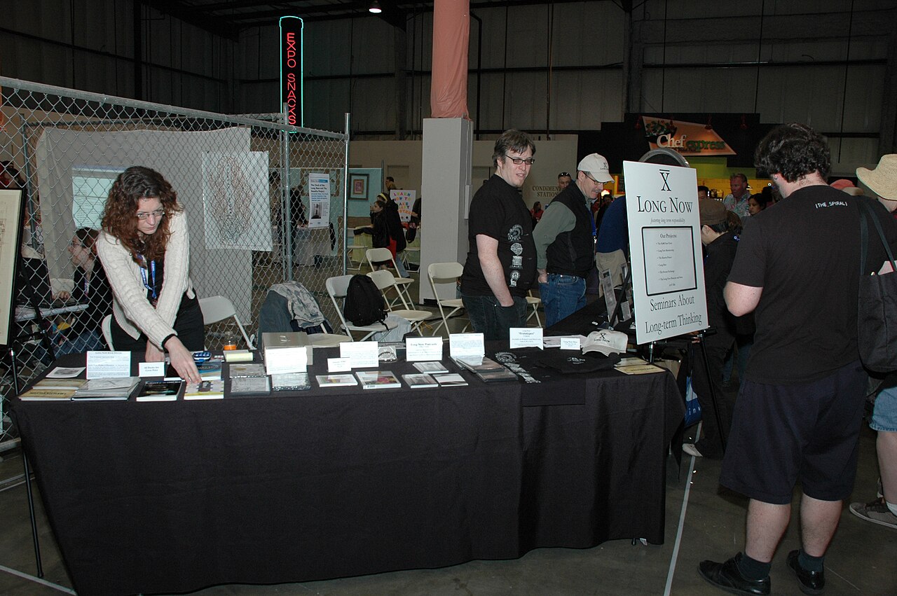 The Long Now Foundation booth at the 2008 Maker Faire in San Mateo.
