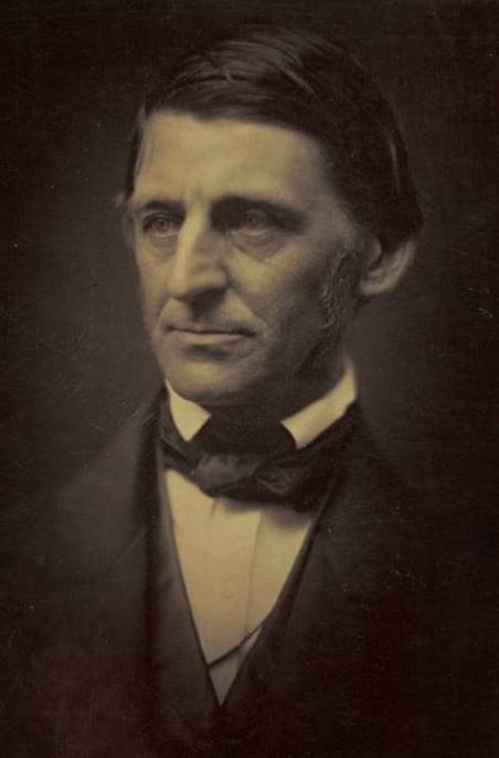 Daguerreotype portrait of Ralph Waldo Emerson, circa 1857, seated and facing slightly to the side.